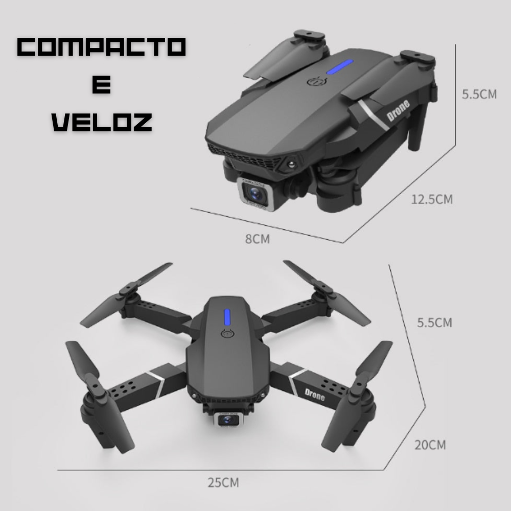 Drone Profissional Wifi com Controle Remoto Adaptável/Zangão - Acaso Das Mulheres Modernas