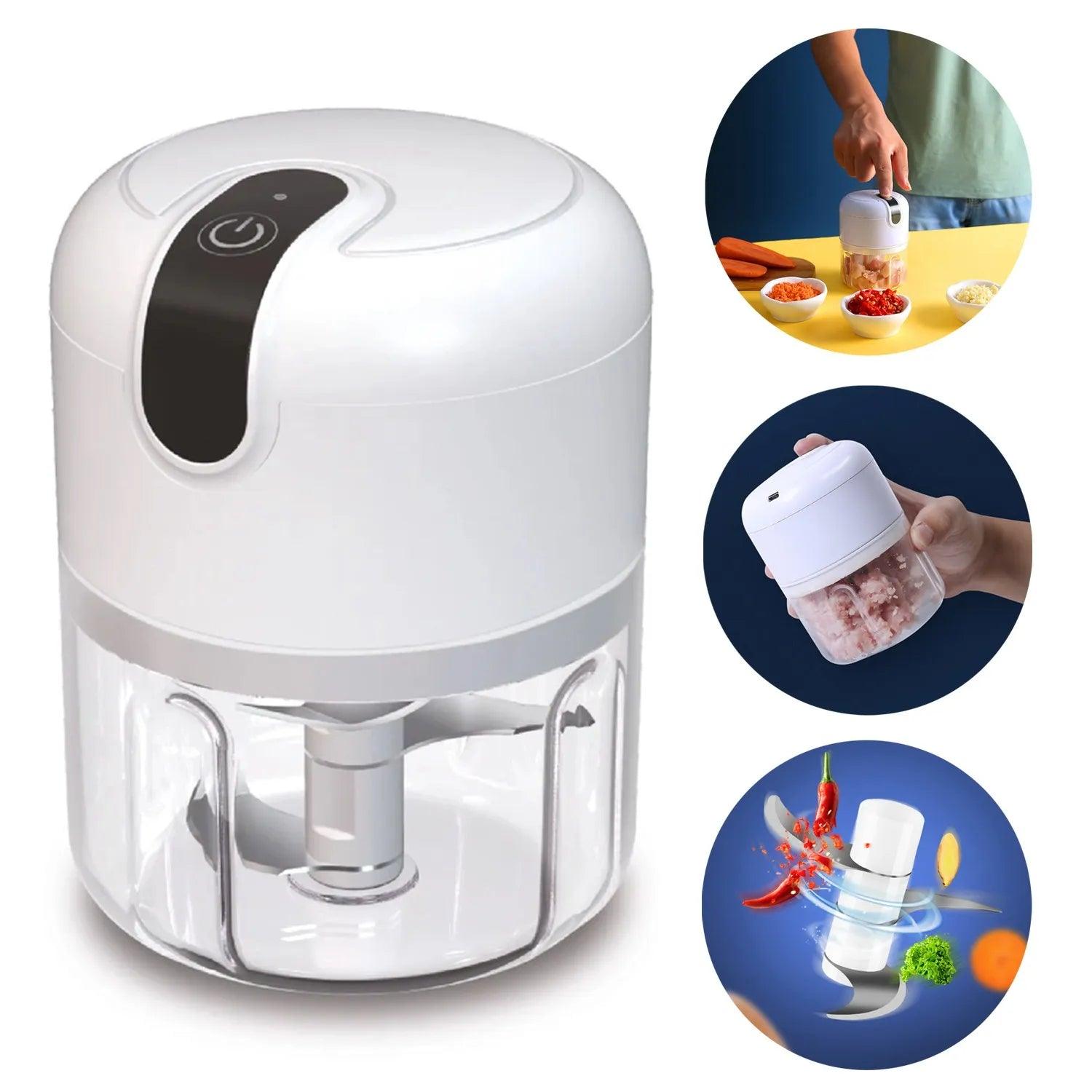 Mini Processador de Alimentos Elétrico - TurboSlice - Acaso Das Mulheres Modernas