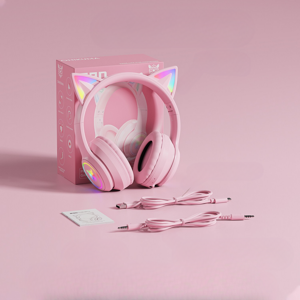 Fone de Ouvido Gatinha RGB B90 - Acaso Das Mulheres Modernas