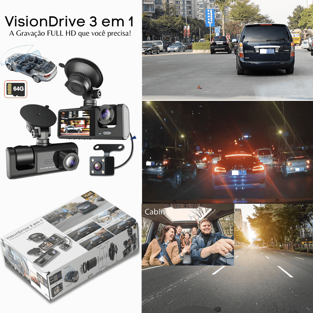 VisionDrive 3 em 1 - A Gravação FULL HD que Você Precisa - Acaso Das Mulheres Modernas