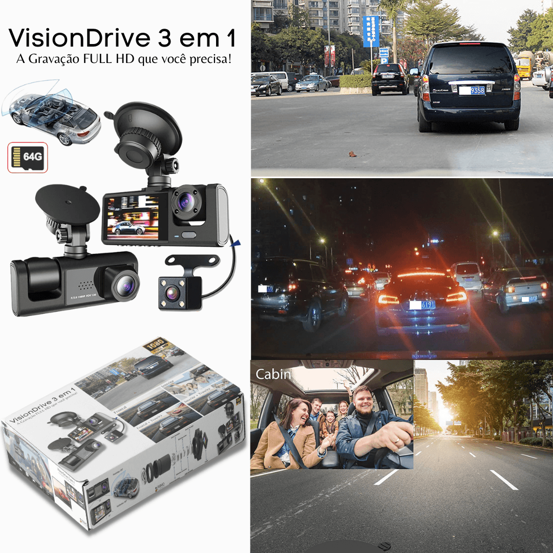 VisionDrive 3 em 1 - A Gravação FULL HD que Você Precisa - Acaso Das Mulheres Modernas