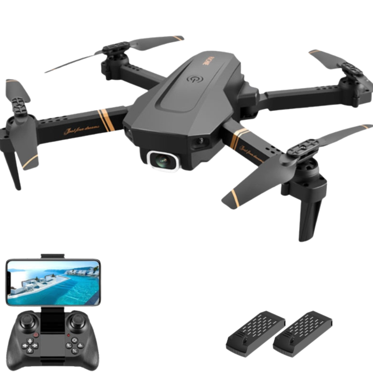 Drone Profissional Quadcopter Com Wifi e Controle Remoto - Acaso Das Mulheres Modernas