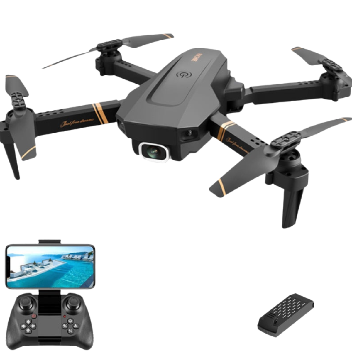 Drone Profissional Quadcopter Com Wifi e Controle Remoto - Acaso Das Mulheres Modernas