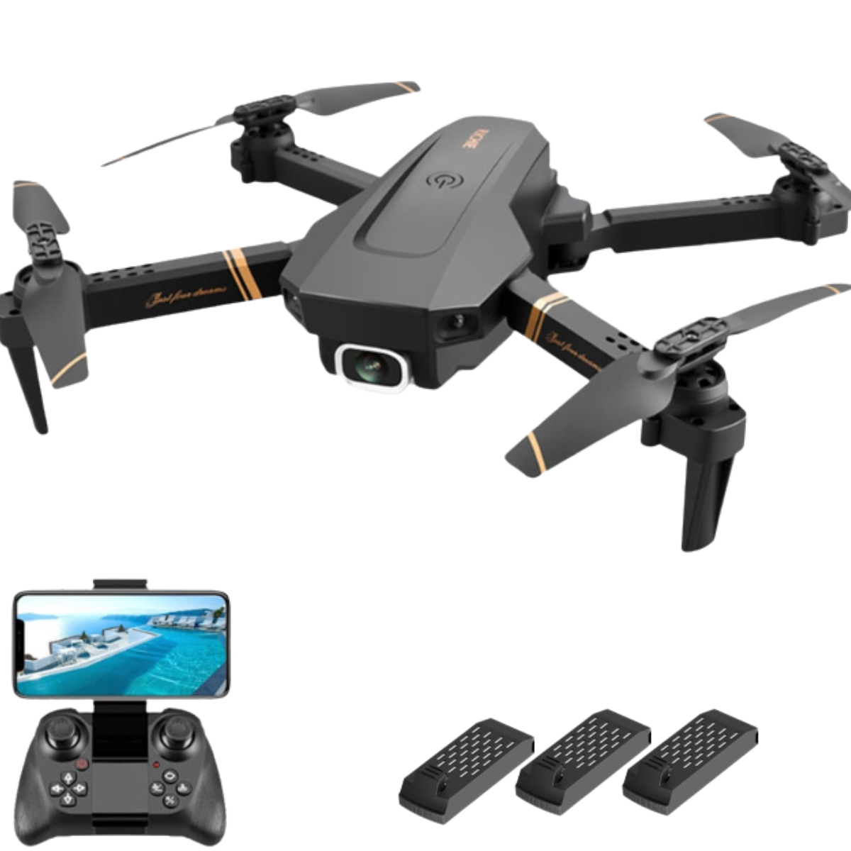 Drone Profissional Quadcopter Com Wifi e Controle Remoto - Acaso Das Mulheres Modernas