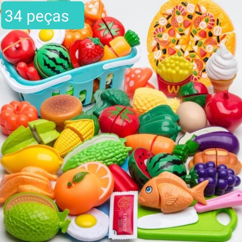 Conjunto de Comidas - Brinquedo de comidinhas divertidas para sua criança - Acaso Das Mulheres Modernas